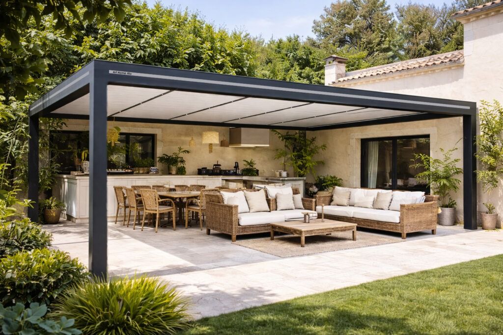 Pergolas bioclimatiques posés par ASCS