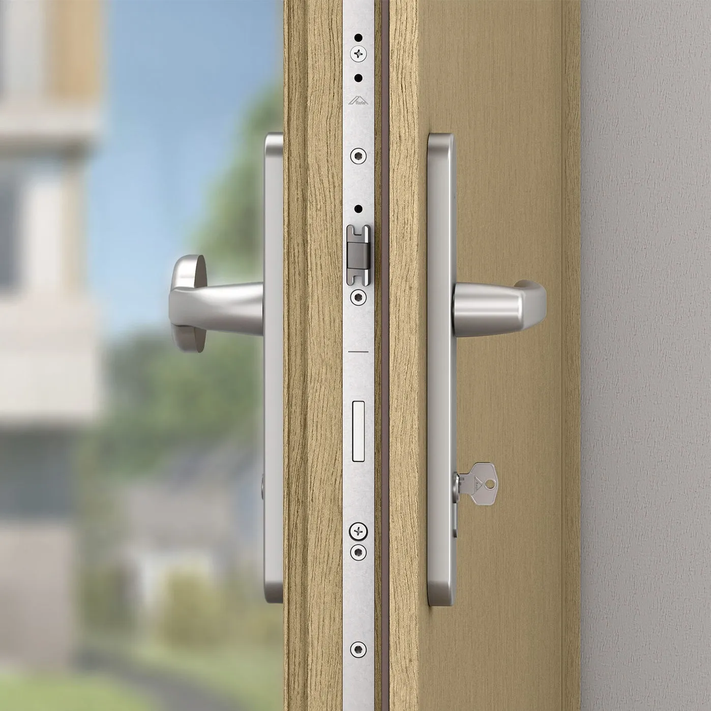 Serrure multipoints anti-effraction sur une porte d’entrée